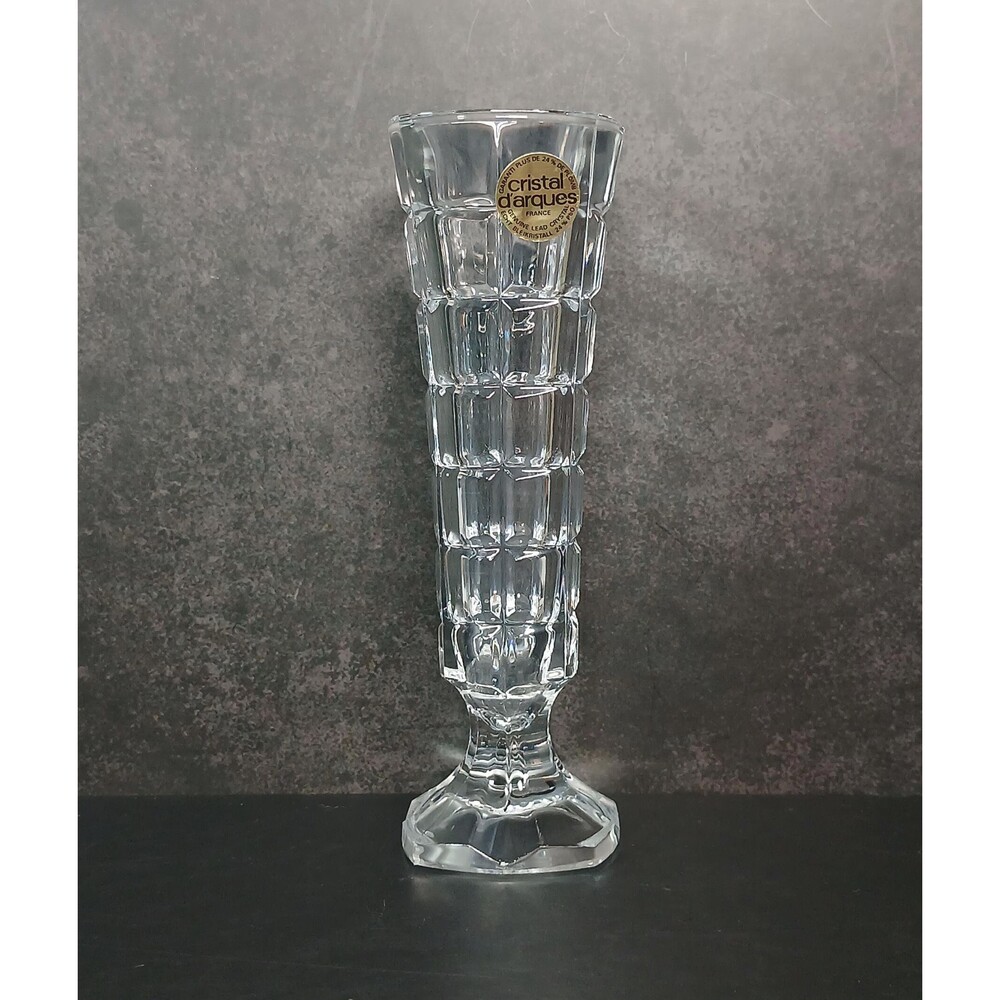 Cristal d’Arques French Lead Crystal Bud Vase 6.625”